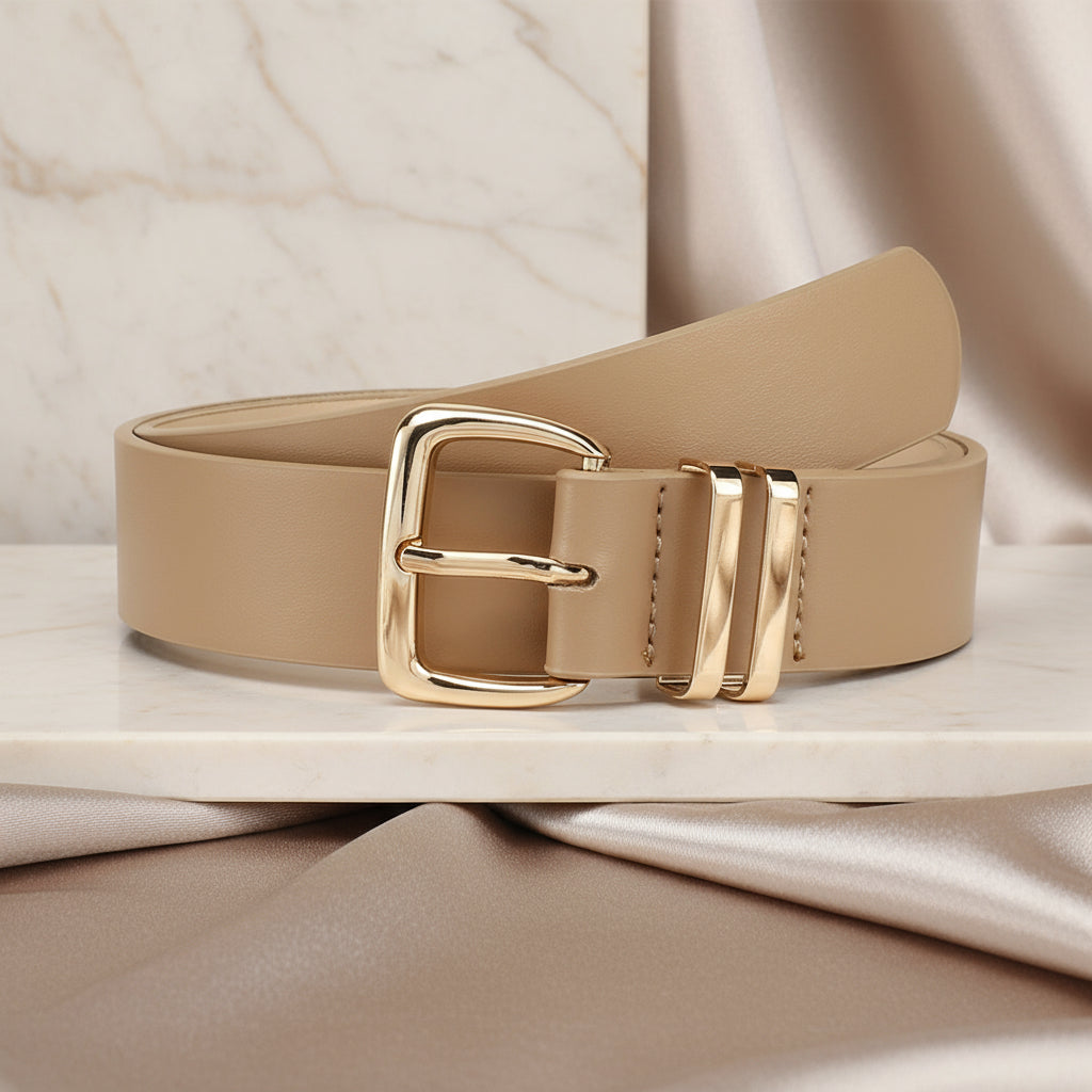 Elevé Luxe Fashionable Golden Buckle Belt