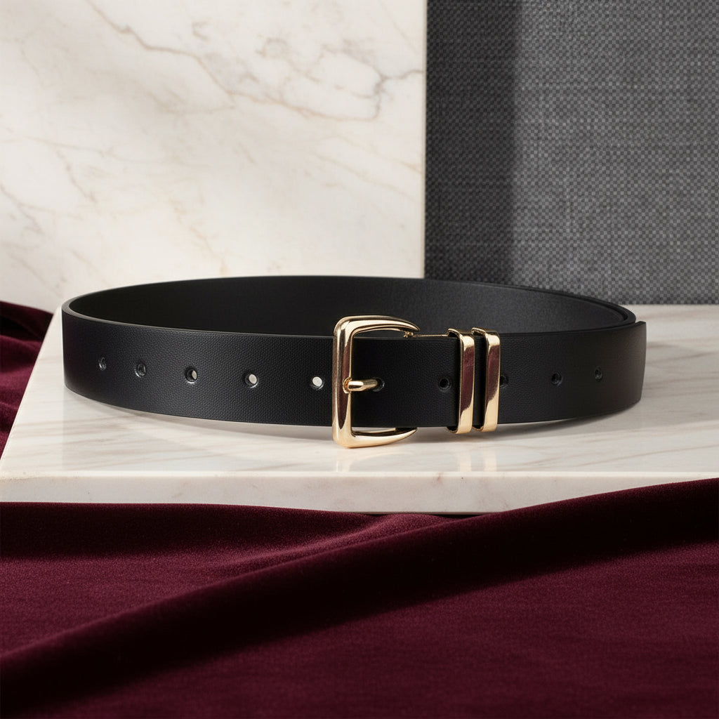 Elevé Luxe Fashionable Golden Buckle Belt