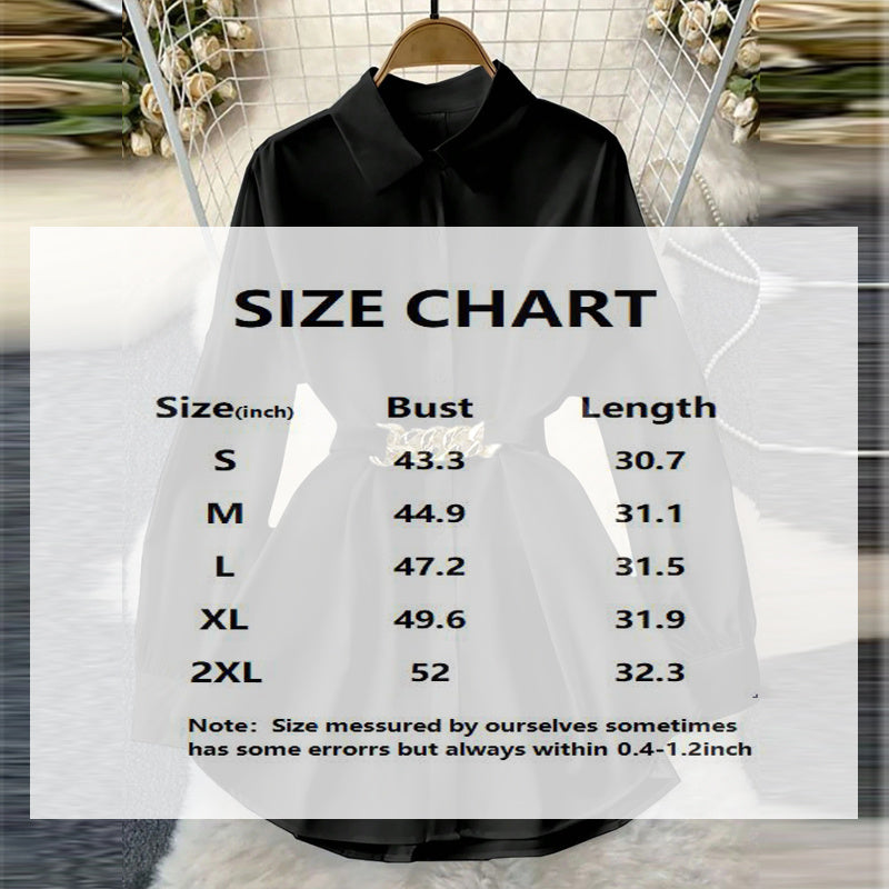 Elevé Luxe Women's Elegant Lapel Button-Down Top