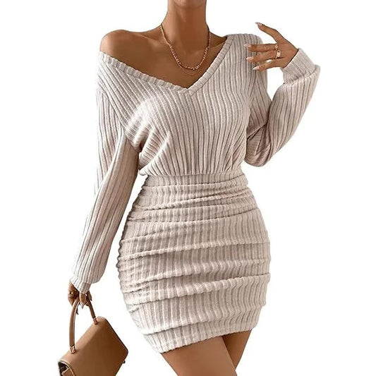 Elevé Luxe Chic Pleated Mini Dress