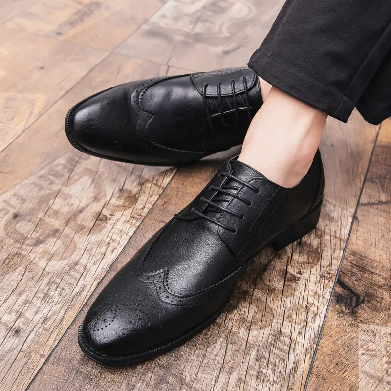 Elevé Pointed Toe Business Dress Shoes for Men