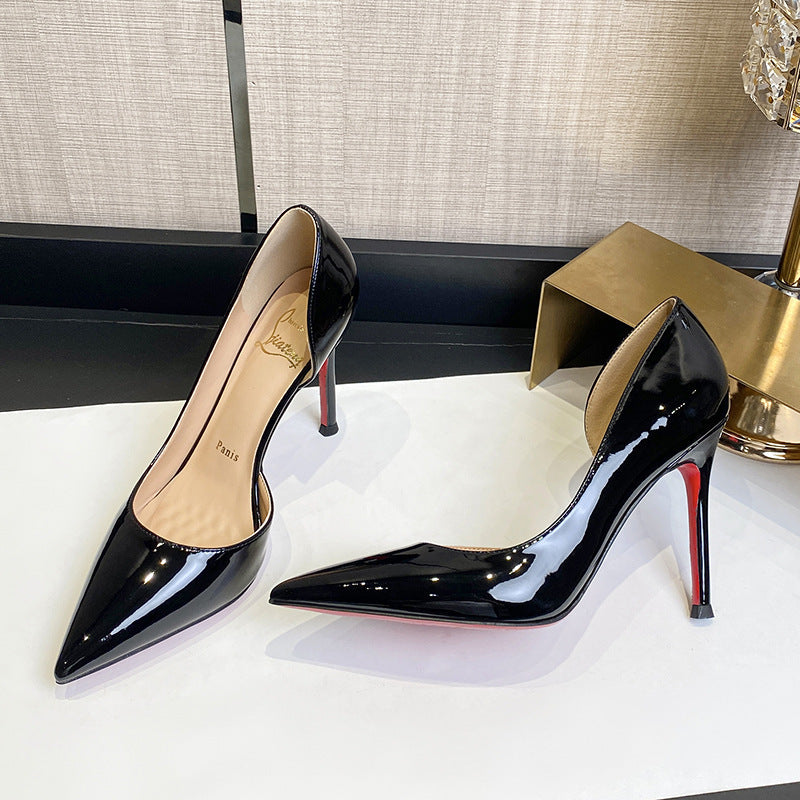 Elevé Luxe Side Empty Nude High Heels